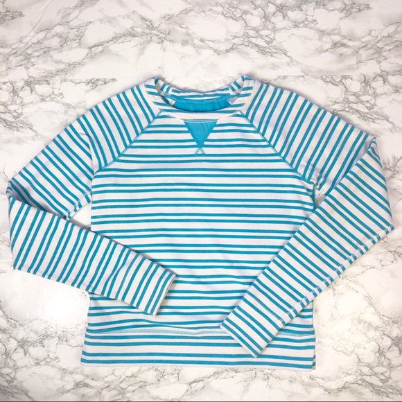 lululemon athletica Tops - Lululemon Voyage Pullover Blue Striped Top 4